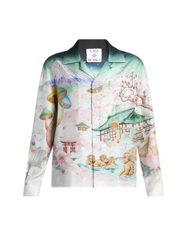 CASABLANCA Flowers Silk Twill Button-Down Shirt | Thumbnail 1