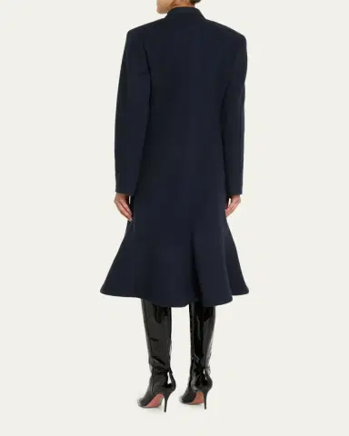 Balenciaga Double-Breasted Godet Midi Overcoat | Thumbnail 3 Balenciaga Double-Breasted Godet Midi Overcoat | Thumbnail 3