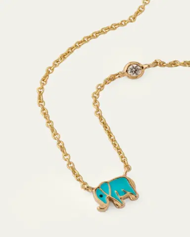 Sydney Evan Mini Enamel Elephant Pendant Necklace | Thumbnail 3 Sydney Evan Mini Enamel Elephant Pendant Necklace | Thumbnail 3
