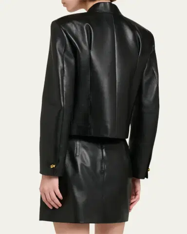 Bottega Veneta Leather Single-Breasted Jacket | Thumbnail 3 Bottega Veneta Leather Single-Breasted Jacket | Thumbnail 3