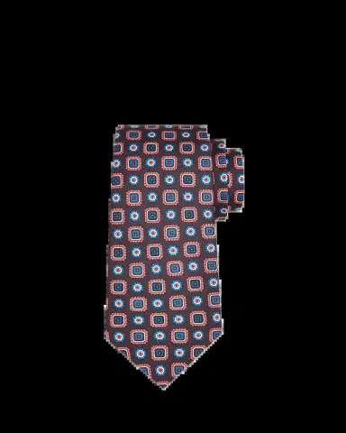 Kiton Men's Multi-Medallion Silk 7-Fold Tie | Thumbnail 2 Kiton Men's Multi-Medallion Silk 7-Fold Tie | Thumbnail 2