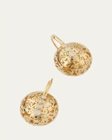 Sydney Evan 14K Yellow Gold Diamond Icon Drop Earrings | Thumbnail 3 Sydney Evan 14K Yellow Gold Diamond Icon Drop Earrings | Thumbnail 3