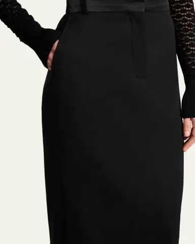 Lanvin Tailored Wool High-Low Skirt | Thumbnail 5 Lanvin Tailored Wool High-Low Skirt | Thumbnail 5