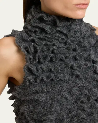 Alaïa Tiered Ruffle Knit Blouse | Thumbnail 5 Alaïa Tiered Ruffle Knit Blouse | Thumbnail 5