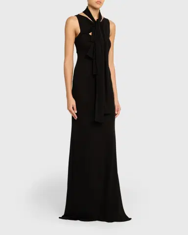 Alaïa Fluid Jersey Bow Dress | Thumbnail 10 Alaïa Fluid Jersey Bow Dress | Thumbnail 10
