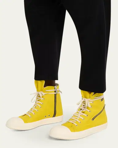 DRKSHDW RICK OWENS Men's Cargo Sneaks Denim High-Top Sneakers | Thumbnail 2 DRKSHDW RICK OWENS Men's Cargo Sneaks Denim High-Top Sneakers | Thumbnail 2