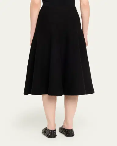 Alaïa Cashmere-Blend A-Line Knit Skirt | Thumbnail 3
