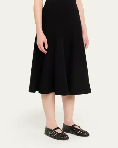 Alaïa Cashmere-Blend A-Line Knit Skirt | Thumbnail 4