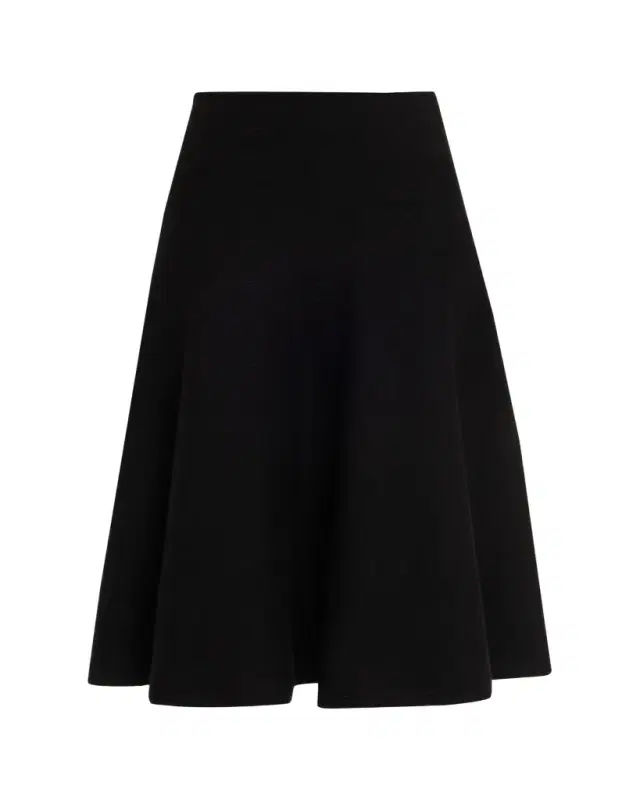 Cashmere-Blend A-Line Knit Skirt