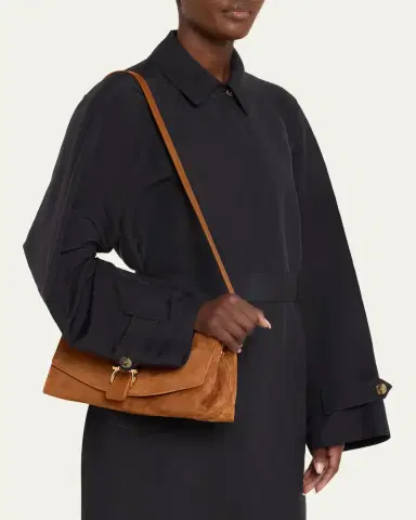 Ferragamo Suede Gancio Buckle Shoulder Bag | Thumbnail 2 Ferragamo Suede Gancio Buckle Shoulder Bag | Thumbnail 2