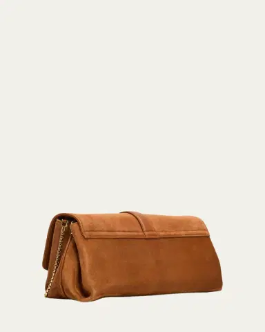 Ferragamo Suede Gancio Buckle Shoulder Bag | Thumbnail 3 Ferragamo Suede Gancio Buckle Shoulder Bag | Thumbnail 3