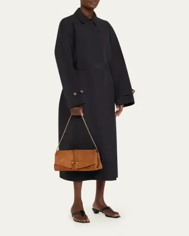 Ferragamo Suede Gancio Buckle Shoulder Bag | Thumbnail 5 Ferragamo Suede Gancio Buckle Shoulder Bag | Thumbnail 5