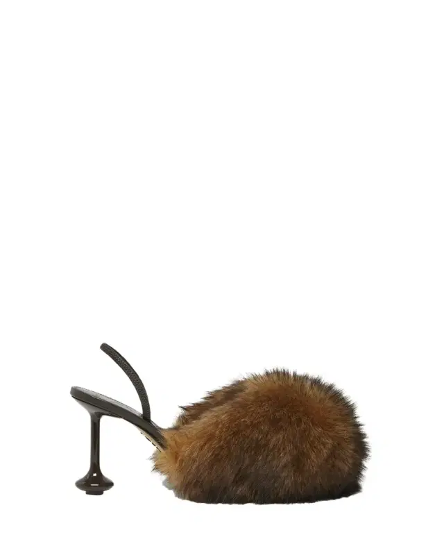 Toy Shearling Slingback Pumps