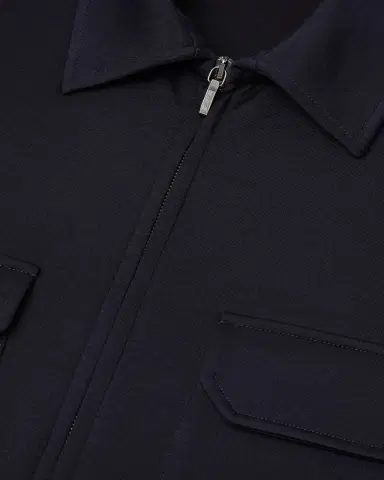 Loro Piana Men's Vellano Wool and Nylon Zip Overshirt | Thumbnail 3 Loro Piana Men's Vellano Wool and Nylon Zip Overshirt | Thumbnail 3