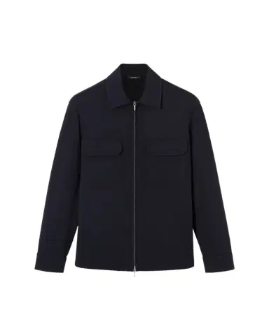 Loro Piana Men's Vellano Wool and Nylon Zip Overshirt | Thumbnail 1 Loro Piana Men's Vellano Wool and Nylon Zip Overshirt | Thumbnail 1