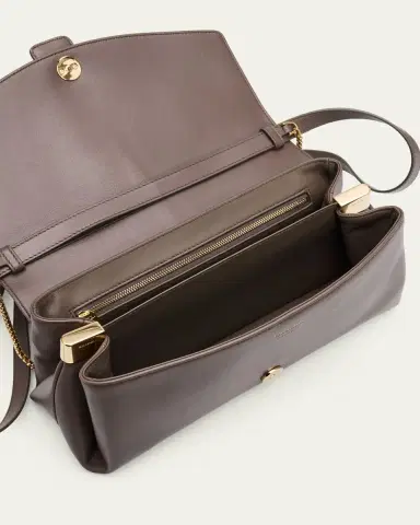 Ferragamo Gancini Flap Leather Shoulder Bag | Thumbnail 4 Ferragamo Gancini Flap Leather Shoulder Bag | Thumbnail 4
