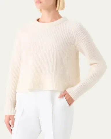 Akris Cashmere and Silk Raglan Crewneck Sweater | Thumbnail 4 Akris Cashmere and Silk Raglan Crewneck Sweater | Thumbnail 4