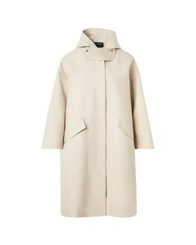 Akris Basil Cotton Poplin Hooded Long Coat