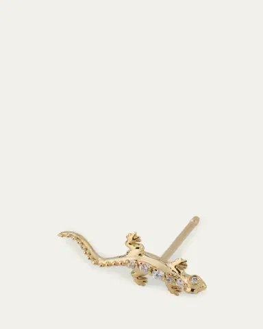 Sydney Evan 14K Yellow Gold Diamond Lizard Stud Earring, Single (Right) | Thumbnail 3