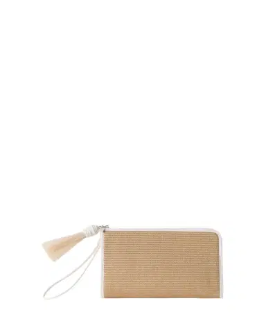 Akris Alexa Tassel Woven Cotton Clutch Bag | Thumbnail 1 Akris Alexa Tassel Woven Cotton Clutch Bag | Thumbnail 1