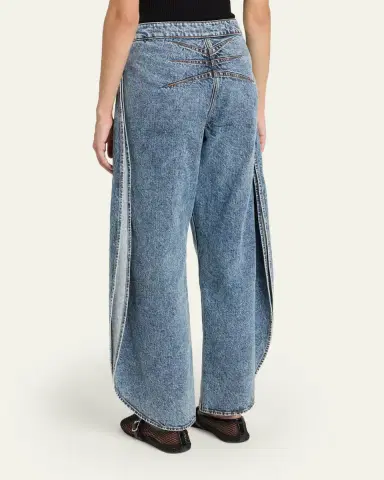 Alaïa Denim Petal Pants | Thumbnail 3