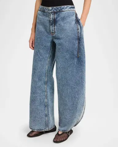 Alaïa Denim Petal Pants | Thumbnail 8