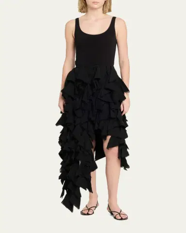 Diotima Asymmetric Cotton Ruffle Handkerchief Skirt | Thumbnail 2 Diotima Asymmetric Cotton Ruffle Handkerchief Skirt | Thumbnail 2
