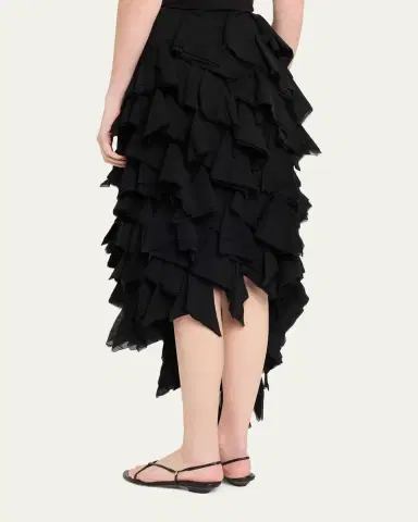 Diotima Asymmetric Cotton Ruffle Handkerchief Skirt | Thumbnail 3 Diotima Asymmetric Cotton Ruffle Handkerchief Skirt | Thumbnail 3
