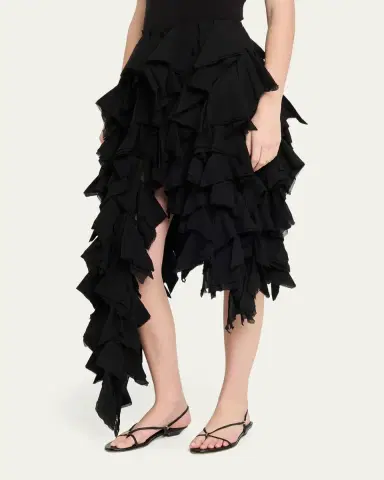 Diotima Asymmetric Cotton Ruffle Handkerchief Skirt | Thumbnail 4 Diotima Asymmetric Cotton Ruffle Handkerchief Skirt | Thumbnail 4
