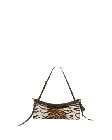 ALAÏA Le Click Tiger-Print Calf Hair East-West Shoulder Bag | Thumbnail 1 ALAÏA Le Click Tiger-Print Calf Hair East-West Shoulder Bag | Thumbnail 1