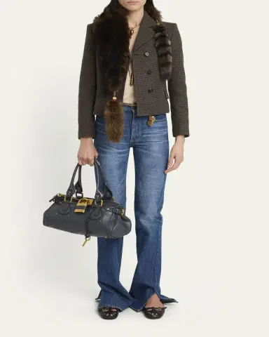 Chloé Houndstooth Wool Top Coat | Thumbnail 2 Chloé Houndstooth Wool Top Coat | Thumbnail 2
