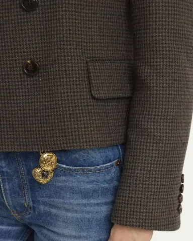 Chloé Houndstooth Wool Top Coat | Thumbnail 5 Chloé Houndstooth Wool Top Coat | Thumbnail 5