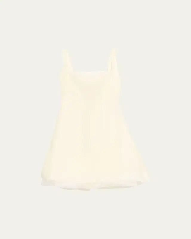 Square-Neck Ruffle Kickback Mini Corset Dress