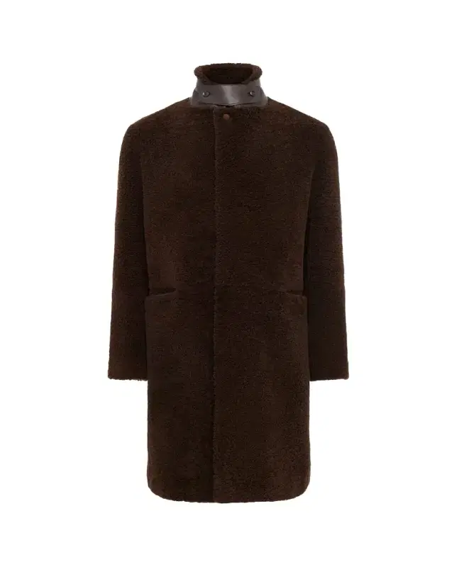 Gabriela Hearst Men's Shearling Teddy Car Coat