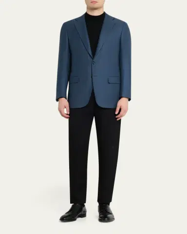 Kiton Men's Solid Cashmere Sport Coat | Thumbnail 2