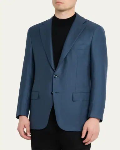 Kiton Men's Solid Cashmere Sport Coat | Thumbnail 4