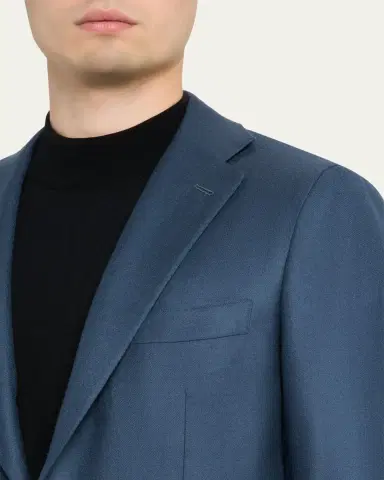 Kiton Men's Solid Cashmere Sport Coat | Thumbnail 5
