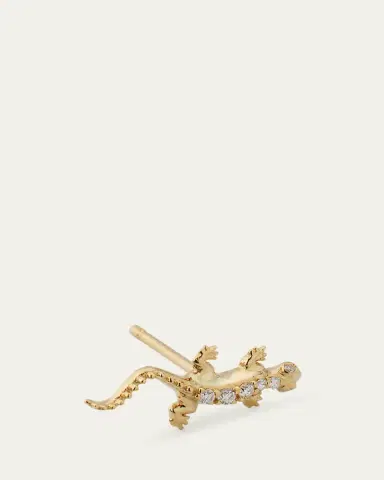 Sydney Evan 14K Yellow Gold Diamond Lizard Stud Earring, Single (Left) | Thumbnail 3 Sydney Evan 14K Yellow Gold Diamond Lizard Stud Earring, Single (Left) | Thumbnail 3