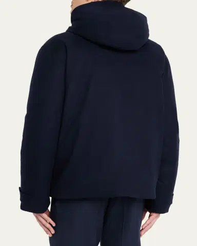 Kiton Men's Cashmere Full-Zip Hooded Jacket | Thumbnail 3 Kiton Men's Cashmere Full-Zip Hooded Jacket | Thumbnail 3