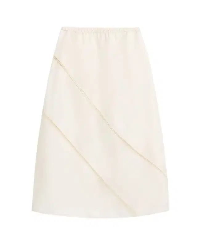 Diotima Tobago Lattice-Inset Silk Midi Skirt