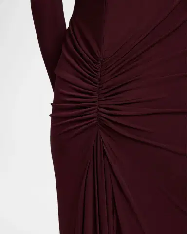 Alaïa Draped Long-Sleeve Dress | Thumbnail 9
