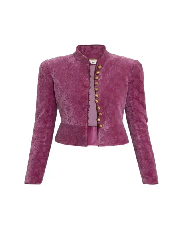 Floral Velvet Top Coat