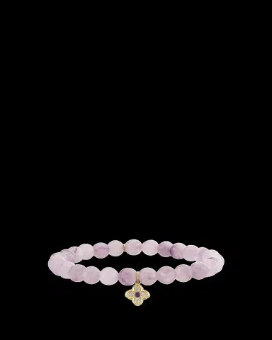 Sydney Evan 14K Gold Diamond Moroccan Flower on Amethyst Bracelet | Thumbnail 2 Sydney Evan 14K Gold Diamond Moroccan Flower on Amethyst Bracelet | Thumbnail 2