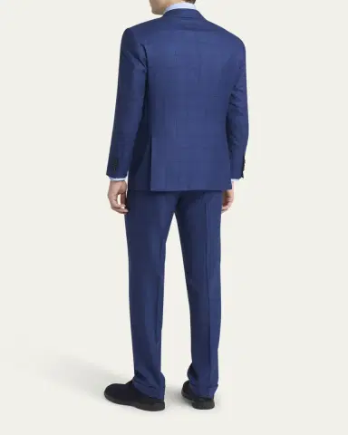 Kiton Men's Royal Blue Virgin Wool Sport Coat | Thumbnail 3