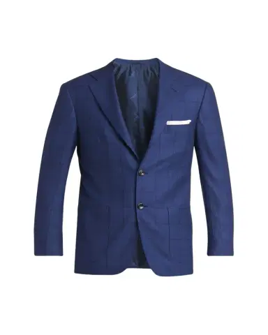 Kiton Men's Royal Blue Virgin Wool Sport Coat | Thumbnail 1