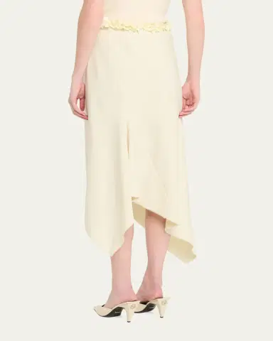 Diotima Darliston Embellished Asymmetric Linen Midi Skirt | Thumbnail 3 Diotima Darliston Embellished Asymmetric Linen Midi Skirt | Thumbnail 3