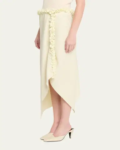Diotima Darliston Embellished Asymmetric Linen Midi Skirt | Thumbnail 4 Diotima Darliston Embellished Asymmetric Linen Midi Skirt | Thumbnail 4