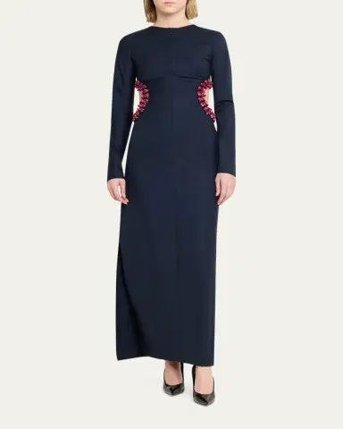 Diotima Helm Embellished Cutout Long-Sleeve Maxi Dress | Thumbnail 2 Diotima Helm Embellished Cutout Long-Sleeve Maxi Dress | Thumbnail 2