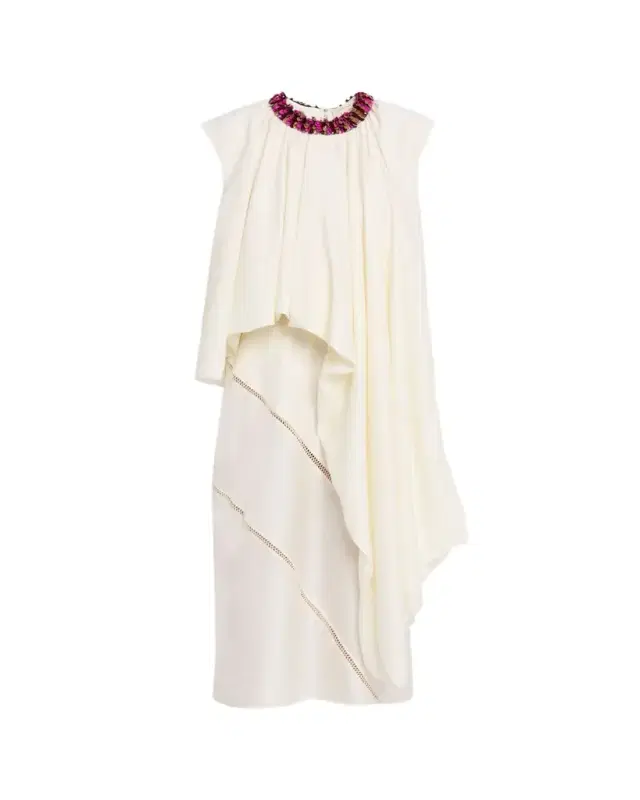 Parade Embellished Asymmetric Drape Sleeveless Top
