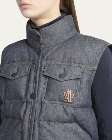 Moncler Grenoble Knysna Denim Down Vest | Thumbnail 5 Moncler Grenoble Knysna Denim Down Vest | Thumbnail 5
